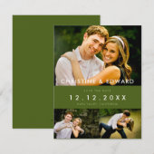 Carte de rappel de mariage Snapshots (Devant / Derrière)