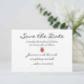 Carte de rappel de mariage Tiny Ladybird/Ladybug (Debout devant)