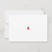 Carte de rappel de mariage Tiny Ladybird/Ladybug (Dos)