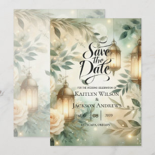 Carte de rappel de mariage vert sauge et lierre iv