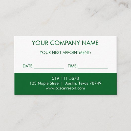 Carte de rappel de massage (Devant)