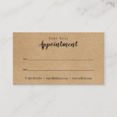 Carte de rappel de nomination professionnelle mode (Devant)