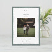 Carte de rappel de photo avec bords festonnés (Debout devant)