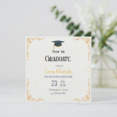 Carte de rappel de remise de diplôme blanche (Debout devant)