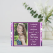 Carte de rappel de remise des diplômes avec photo  (Debout devant)