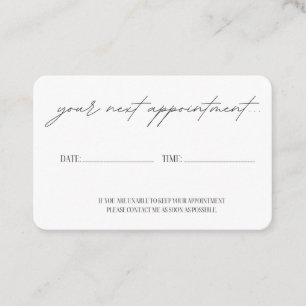 Carte de rappel de rendez-vous