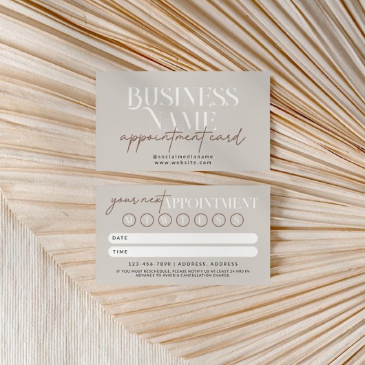 Carte de rappel de rendez-vous Boho moderne