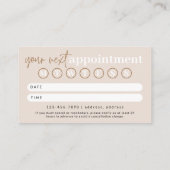 Carte de rappel de rendez-vous Boho moderne (Dos)