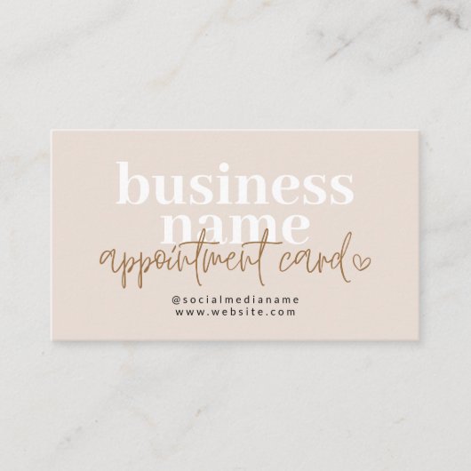 Carte de rappel de rendez-vous Boho moderne (Devant)