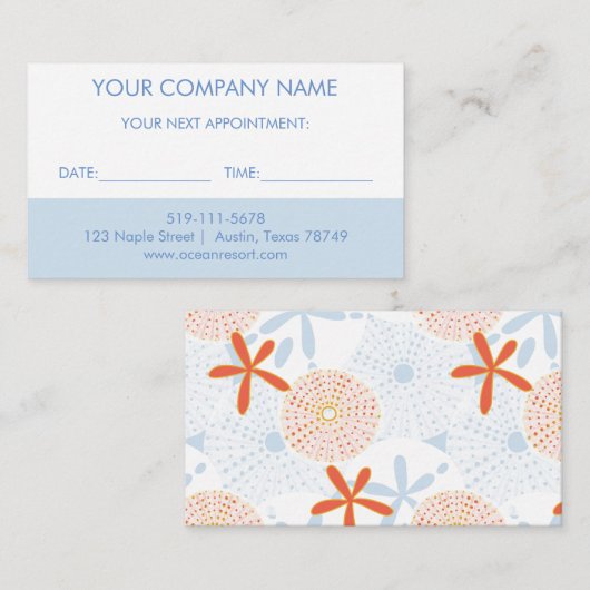 Carte de rappel de rendez-vous d'affaires (Devant / Derrière)