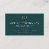 Carte de rappel de rendez-vous de dentisterie vert (Devant)