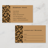 Carte de rappel de rendez-vous de léopard (Devant / Derrière)