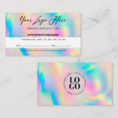 Carte de rappel de rendez-vous de logo personnalis (Devant / Derrière)