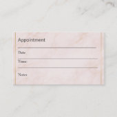Carte de rappel de rendez-vous de luxe – Marbre ro (Devant)