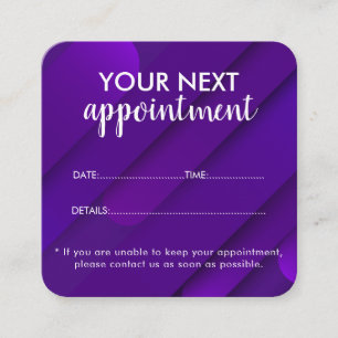 Carte de rappel de rendez-vous de salon moderne te