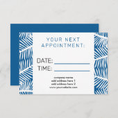 Carte de rappel de rendez-vous du salon (Devant / Derrière)