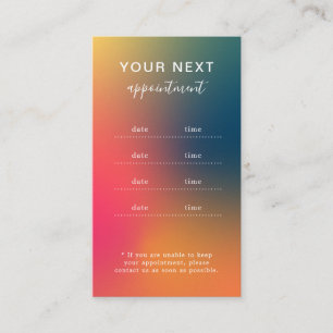 Carte de rappel de rendez-vous élégante pour salon
