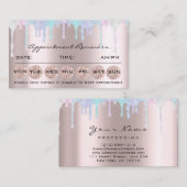 Carte de rappel de rendez-vous maquillage Unicorn  (Devant / Derrière)