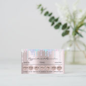 Carte de rappel de rendez-vous maquillage Unicorn  (Debout devant)