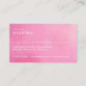 Carte de rappel de rendez-vous moderne rose paille (Dos)
