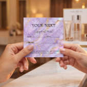 Carte de rappel de rendez-vous Opale Violette