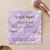 Carte de rappel de rendez-vous Opale Violette