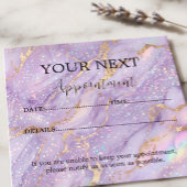 Carte de rappel de rendez-vous Opale Violette