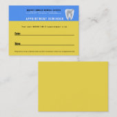 Carte de rappel de rendez-vous pour le patient den (Devant / Derrière)