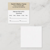 Carte de rappel de rendez-vous pour un docteur (Devant / Derrière)