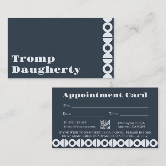 Carte de rappel de rendez-vous professionnel modif (Devant / Derrière)
