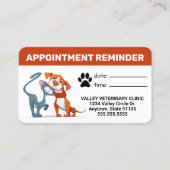 Carte de rappel de rendez-vous professionnels pour (Devant)