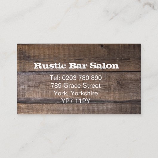 Carte de rappel de rendez-vous rustique profession (Dos)