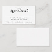 Carte de rappel de rendez-vous simple et élégant (Devant / Derrière)