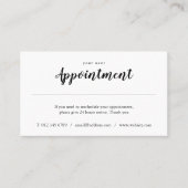Carte de rappel de rendez-vous simple et élégante (Devant)