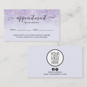 Carte de rappel de rendez-vous Spa du salon de Par (Devant / Derrière)