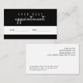 Carte de rappel de rendez-vous Votre prochaine vis (Devant / Derrière)