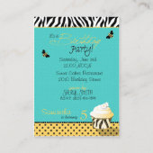 Carte de rappel des abeilles d'anniversaire (Dos)