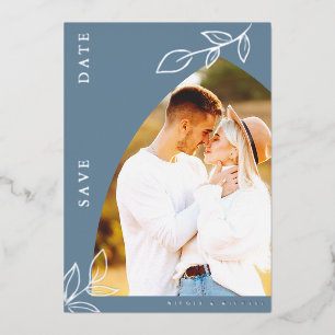 Carte de rappel Dusty Blue Arch en feuille d'alumi