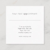 Carte de rappel holographique minimaliste (Dos)