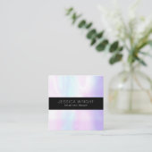 Carte de rappel holographique minimaliste (Debout devant)