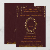 Carte de rappel Marron Doré (Devant / Derrière)