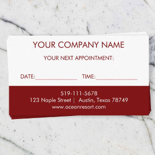 Carte de rappel minimaliste