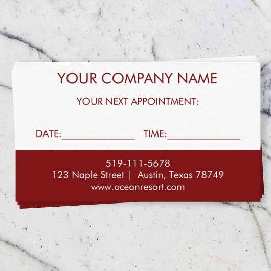 Carte de rappel minimaliste