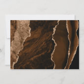 Carte de rappel Mocha Brown Gold Agate (Dos)