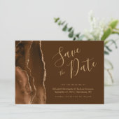 Carte de rappel Mocha Gold Agate Marron (Debout devant)