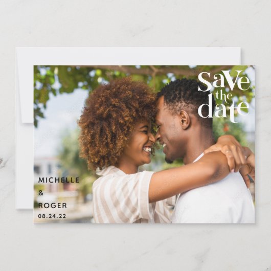 Carte de rappel moderne minimal rustique avec phot (Devant)
