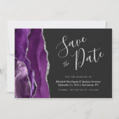 Carte de rappel moderne violette et argentée en ag (Devant)