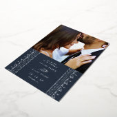 Carte de rappel orné de feuille métallique - Navy (Rotation)