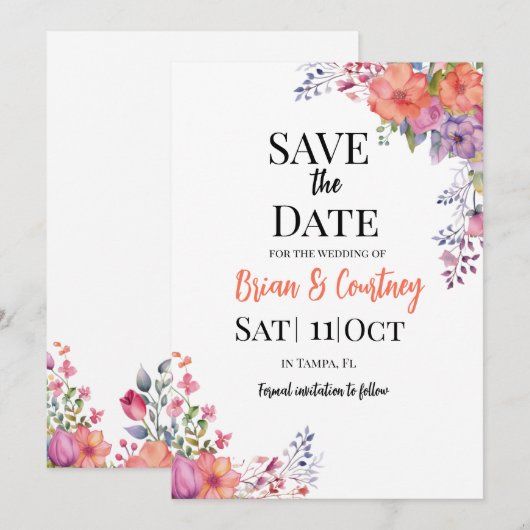 Carte de Rappel Plat (Devant / Derrière)