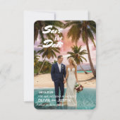 Carte de rappel plat "Save The Date" 9 x 13 cm (Devant)